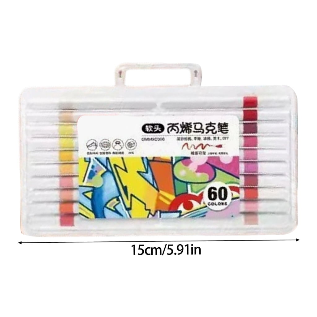 12 Color Acrylic Paint Pen Brush Tip for Journaling Drawing on Paper Stone Rock