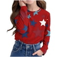 thumbnail image 2 of CHEEREAM Girls Gradient Star Graphic Shirts Kids Cute Crewneck Pullover Tops 2025 Novelty Preppy Blouse Casual Long Sleeve Top, 2 of 5