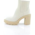 thumbnail image 2 of Dolce Vita Caster H2O Ivory Leather Pull On Block Heel Fashion Ankle Boots Wide (Ivory Leather, 6.5), 2 of 7