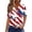 Red3, variant on Womens 4th of July Shirt Patriotic Red White and Blue V Neck T Shirts Casual Summer Holiday Tops Fourth of July Outfit for Women