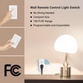 thumbnail image 2 of Interruptor de luz inalámbrico montado en la pared con control remoto DEWENWILS, 2 of 8