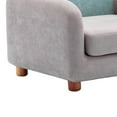 thumbnail image 4 of 22 Inch Kids Chair, Gray Vegan Leather, Padded Seating, Rabbit Design - Saltoro Sherpi, 4 of 5