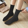 thumbnail image 6 of Women's Solid Low Cut Socks Non Slip Cotton for Casual Stability and Comfort 2 Pairs - One Size Fits Most, Black, 6 of 7