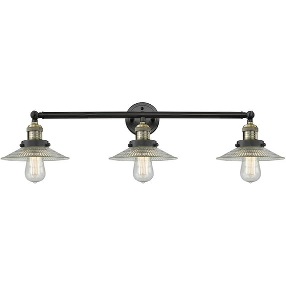 Innovations Halophane 3 Light Bathroom Fixture - Black Antique Brass - 305-3W-BAB-G2