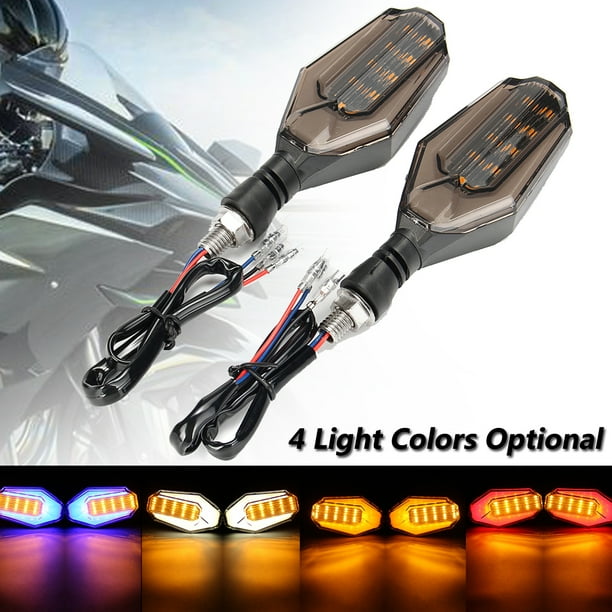 12V Double Couleur 18 LED Moto Clignotants Clignotants Clignotants