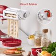 thumbnail image 2 of 3-IN-1 Pasta Attachment & Ravioli Attachment for KitchenAid Stand Mixers, Pasta Maker Accessories included Pasta Sheet Roller, Spaghetti Cutter and Ravioli Maker Attachment, 2 of 10