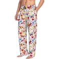 thumbnail image 2 of Xecao Cute Butterfly Flowers Men's Straight Lounge Pajama Pants: The Ultimate in Comfortable Sleepwear, 2 of 9