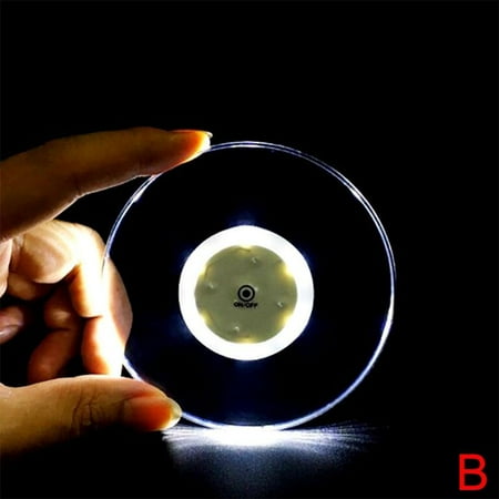 

LED Lights Cup Sticker Flash Luminous Bottle Cup Mat Bar Coaster Mat Wine M2R1