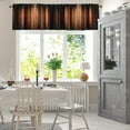 thumbnail image 3 of 2 Pack Valances Window Treatments, Orange Copper Vintage Stripe Blackout Drapes Adjustable Curtain Valances for Windows Living Room Kitchen Over Sink, 18x52 Inch Rod Pocket Valances, 3 of 6