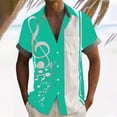thumbnail image 2 of IWRICH Men's Plus Size Vacation Shirts Button down Short Sleeve Printed Tops Buttons up Summer Beach Hawaiian T Shirts Mint Green XXL, 2 of 4