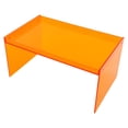 thumbnail image 4 of Acrylic Rectangle Coffee Table, Modern Coffee Table for Living Room Orange 80*50*40cm, 4 of 12