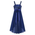 thumbnail image 3 of YONGHS Kids Girls Glitter Dress Evening Ball Party Gown 6-16 Navy Blue 16, 3 of 7