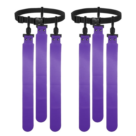Uxcell Flag Football Set, Adjustable Flag Football Belt with 1 Belt and 3 Flags Easy Tear Away for Men Women Players Training Competition (2 Pack, Purple)