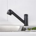 thumbnail image 1 of Grifo de cocina negro con rociador de 2 chorros Grifo monomando para fregadero de cocina con rociador extraíble de latón Grifos mezcladores de agua fría y caliente JAMW Sencillez, 1 of 5