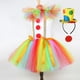 thumbnail image 4 of Disfraz de payaso para niña, vestido de tutú de malla con sombrero y aro para el pelo, duradero. Talla S, 4 of 7