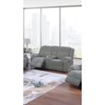 thumbnail image 5 of Contemporary Style Loveseat w Console Plush Cushion Couch Manual Motion Reclining 1pc Loveseat Smoke Corduroy Living Room, 5 of 5