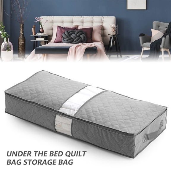 Cheers US Large Bottom Capacity Clothes Storage Bag Organizer with Reinforced Handle Sturdy Fabric for Comforters, Blankets, Bedding, College Carrying, Moving, Christmas Decorations