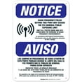 thumbnail image 1 of Radio Frequency Fields Beyond This Point May Exceed The FCC Exposure Limit Bilingual, 10x7 Aluminum, 1 of 1
