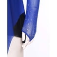 thumbnail image 6 of iiniim Women's Figure Ice Skating Dress Shiny Rhinestones Ballet Roller Skating Lyrical Dancewear Blue XXL, 6 of 7