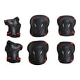 thumbnail image 4 of figatia Hand Elbow Knee Pads Kids Adults Skating Adjustable Outdoor Sports Breathable Lightweight Cycling Guards Gear Set Black Red, 4 of 8