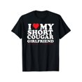 thumbnail image 1 of Pure Cotton T-shirt i Heart My Cougar GF T-Shirt Casual Shortsleeve, 1 of 6