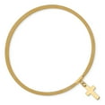 thumbnail image 2 of 10k Mesh Cross Dangle Stretch Bracelet, 2 of 4