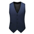 thumbnail image 1 of Mens Basic Business Waist Coat Casual Sleeveless Work Blazer Formal Suit Vest for Prom Wedding, 1 of 4