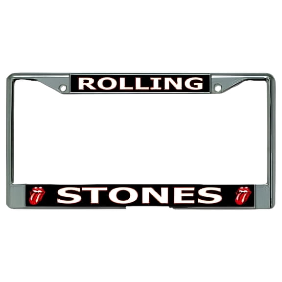 Rolling Stones Chrome License Plate Frame