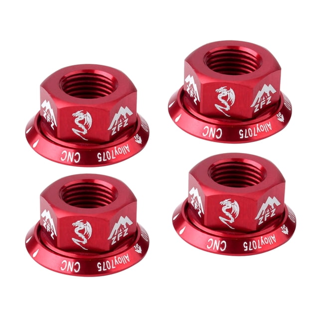 Tuercas Tornillos 4 Pcs Aleación de Aluminio M10 4 Rojo shamjiam Tuercas de Bicicleta
