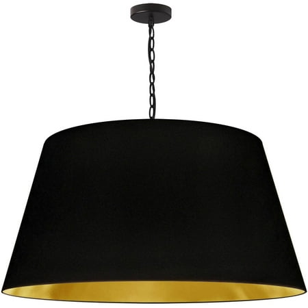 

1LT Brynn X-Large Pendant Blk/Gld Shade Black