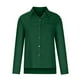 thumbnail image 4 of Umfun - Blusa informal de manga larga con botones para mujer, estilo informal, con cuello en V y solapa, holgada, con bolsillo, color verde, talla 4XL, 4 of 5