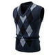 thumbnail image 1 of Chaqueta de Punto de Cuello en V de los Hombres, Abrigo Cálido con Ligero Estiramiento para el Otoño Y el Uso Casual Diario, Blusa en Capas de Moda, 1 of 5