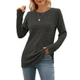 thumbnail image 3 of TARAINYA Women's Casual Long Sleeve Crewneck Pullover Sweater Lightweight Fall Winter Tunic Top, 3 of 5