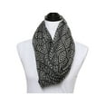 thumbnail image 1 of Womens Art Deco Print Scarf - Black/Grey, 1 of 1