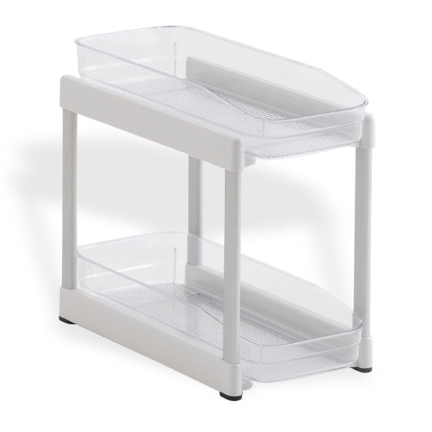 Gabinete extraíble estantero encimera almacenamiento estante cocina sala de lavandería despensa limpieza herramientas organizador dormitorio hogar 2-nivel Irene Inevent HA059513-00B