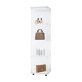 thumbnail image 5 of Glass Display Cabinet With Lockable Doors 4 Shelves Floor Standing Storage Case For Home Living Room Bedroom Exhibition Hall Office, 5 of 9