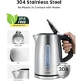 thumbnail image 4 of COMFEE' Stainless Steel Electric Kettle, Temperature Control with 6 Presets, 1-Hr Keep Warm, Kettle Water Boiler 1.7 Litres, 1500W with Viewing Window, Auto-Off and Boil-Dry Protection, 4 of 5