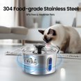 thumbnail image 2 of Fuente de agua para gatos ZOESEEK de acero inoxidable de 3 litros con 2 filtros, 2 of 6