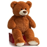 HollyHOME Giant Teddy Bear Big Plush Stuffed Animal Soft Cuddly Toy Gift for Girlfriend Kids Valentines Day 36 Inch Brown