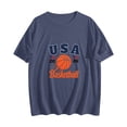 thumbnail image 2 of Basketball 2026 Shirt Women USA Basketball Match Season Jersey Game Day T-Shirt Funny Graphic Short Sleeve Shirt Blue S, 2 of 6
