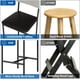 thumbnail image 5 of Set of 4 pu forrado bar stools con footrest y back - counter height kitchen bar sillas para kitchen island, apartment o counter bar (gray, fácil montaje), 5 of 6