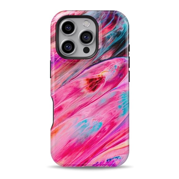DesignSkinz Scratch-Resistant Hard Slim Case Compatible with iPhone 16 (Compatible with MagSafe) - Liquid Abstract Paint V67