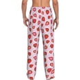 thumbnail image 3 of Xecao Hand Drawn Strawberry Men's Straight Lounge Pajama Pants: The Ultimate in Comfortable Sleepwear, 3 of 9