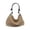 Black, variant on EliteGoogv Shoulder Bags For Women Lightweight Woven Womens Shoulder Bags Adjustable Strap Zipper Closure Crossbody Bags Casual Summer Beach Tote Bags White