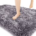 thumbnail image 1 of CPDD Premium Bathroom Rug Non Slip Fluffy Bath Mat, Incredibly Soft Comfortable, Extra Thick, Water Absorbent, Shaggy Floor Mats, 31.5 x 19.8 Inches, Gray Grey 31.5 x 19.8 Inch, 1 of 7