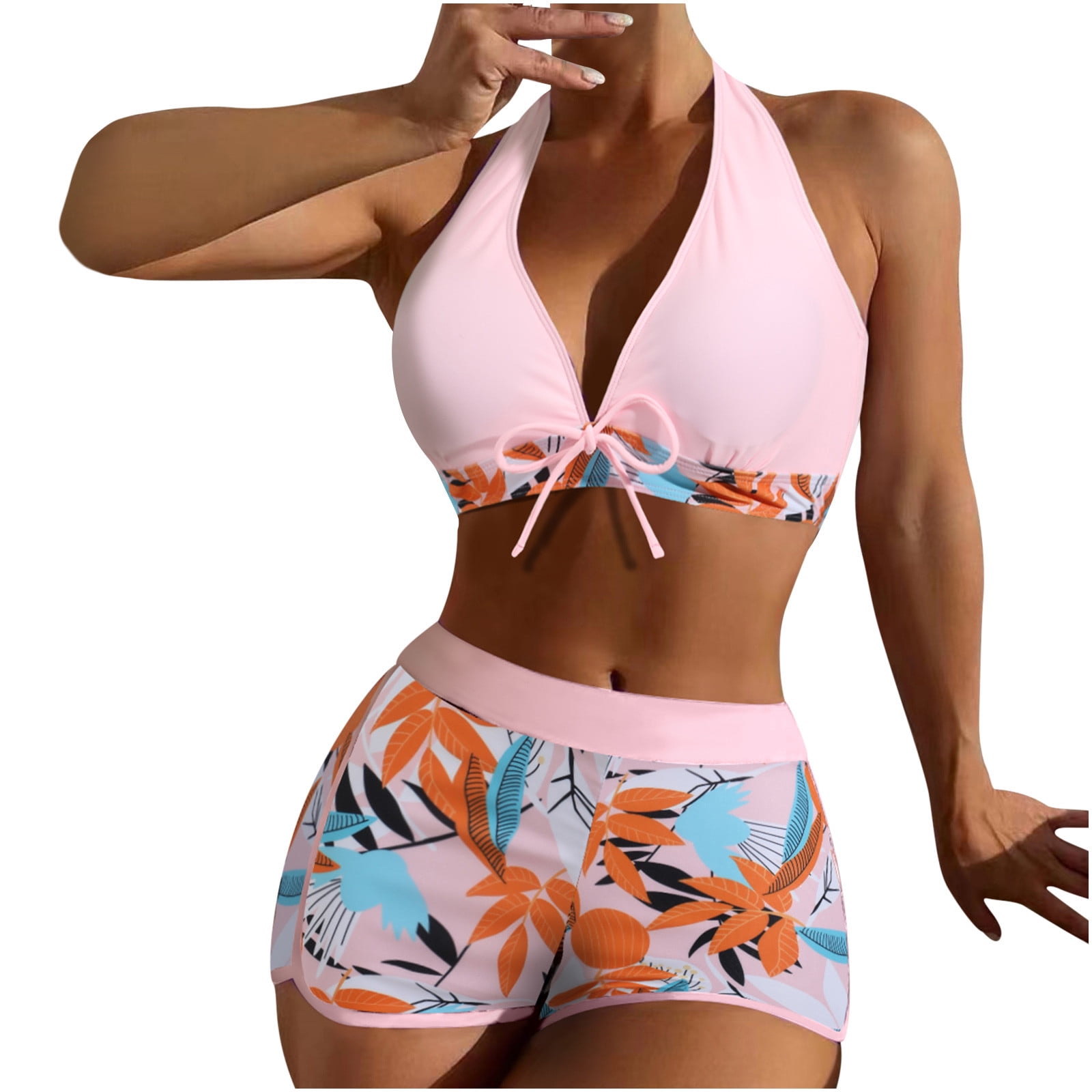 High waisted shorts bikini set deals