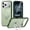Green, variant on ELEHOLD Shockproof Matte Magnetic Ring Kickstand Protective Case Wireless Charging for iPhone 17 Pro, Green