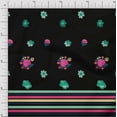 thumbnail image 1 of oneOone Viscose Chiffon Fabric Stripe & Floral Panel Printed Fabric 1 Yard 42 Inch Wide, 1 of 3