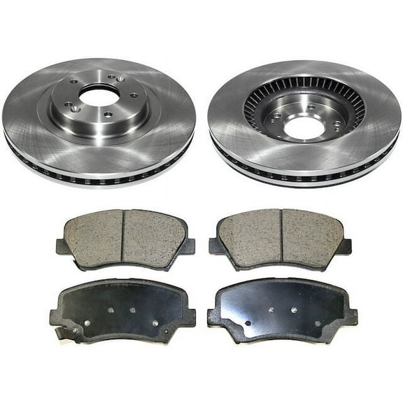 Front Ceramic Brake Pads and Rotor Kit - Compatible with 2014 Kia Sorento