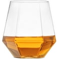 thumbnail image 4 of 32 Pack Diamond Shaped Plastic Stemless Wine Glasses Disposable 12 Oz Clear Plastic Wine Whiskey Cups Shatterproof Recyclable and BPA-Free, 4 of 9